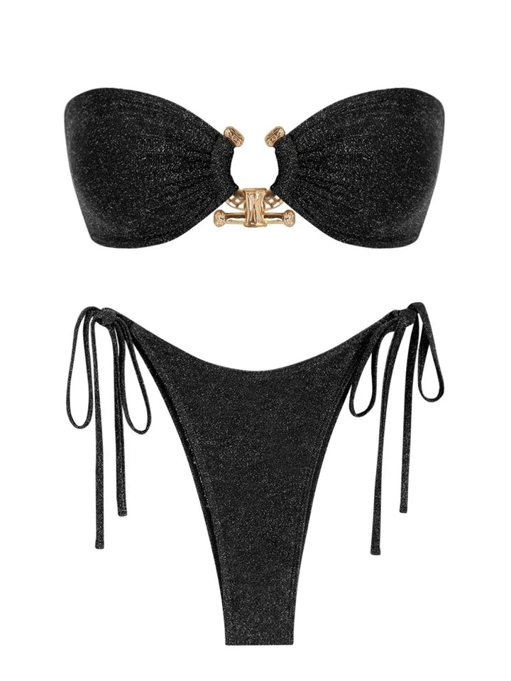 Seline Bandeau Bikini - London Lake