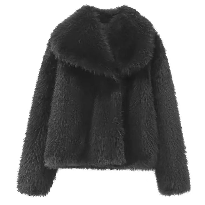 Alpine Grace Faux Fur Coat - London Lake
