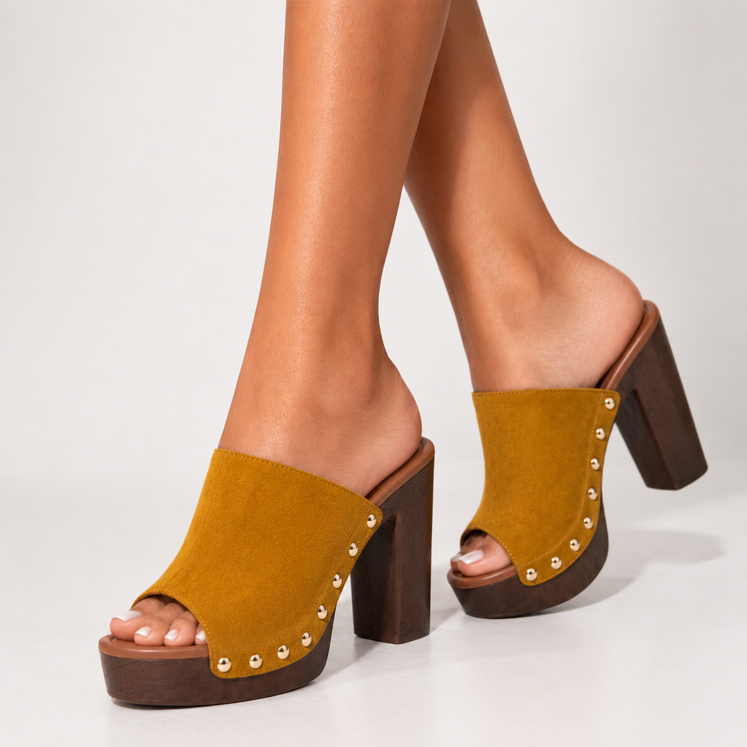 Sienna Studded Platform Sandals - London Lake