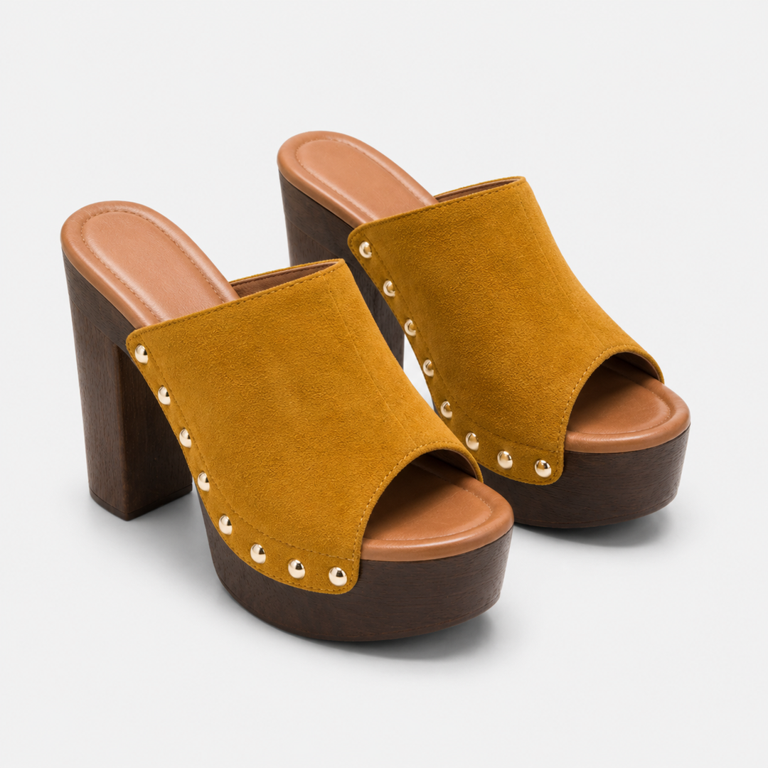 Sienna Studded Platform Sandals - London Lake