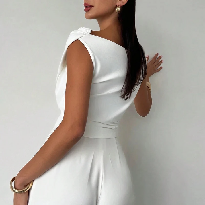 Isabelle Wrap Top - London Lake