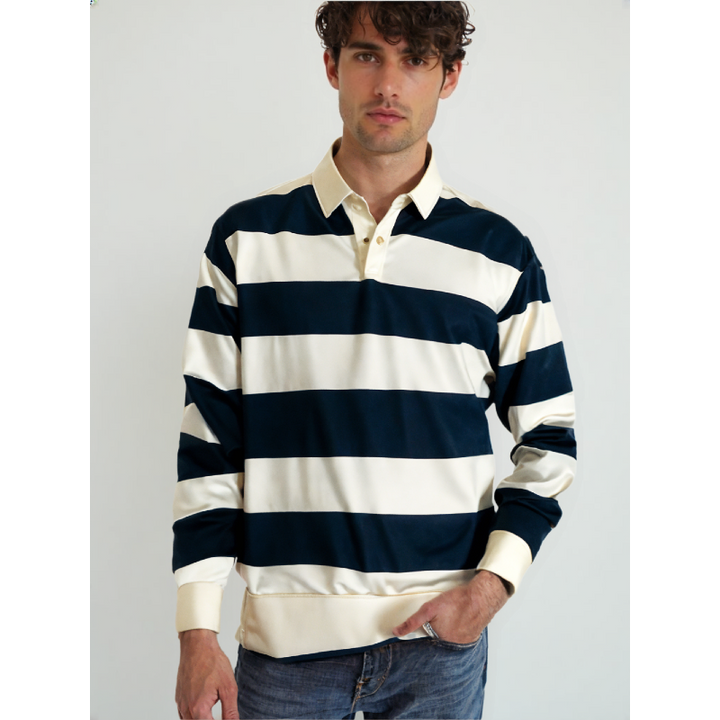 Eastwood Stripe Polo - London Lake