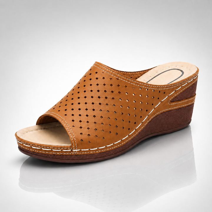 Thea Open-Toe Wedge Sandals - London Lake