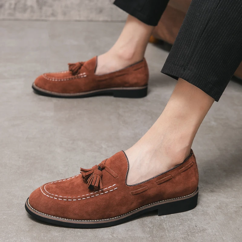 Belmont Tassel Suede Loafers - London Lake
