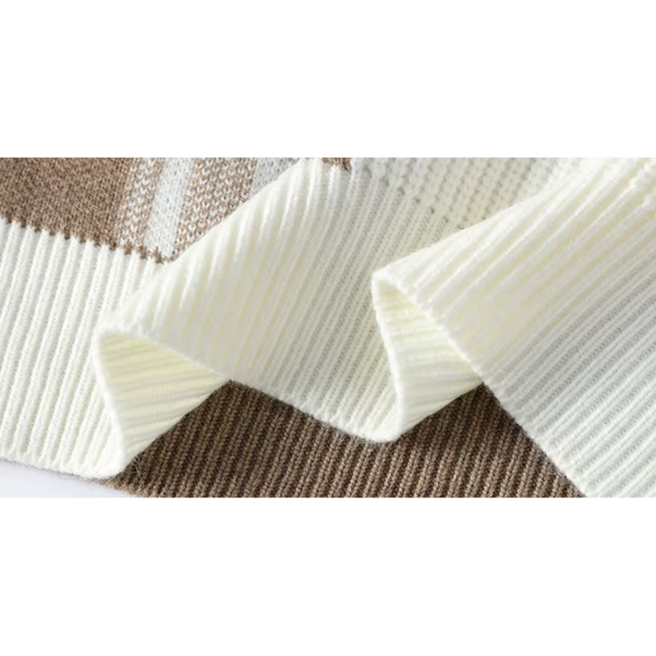 Driftwood Plaid Crew Knit Sweater - London Lake