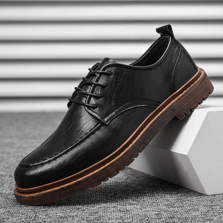 Brayden Leather Lace-Up Shoes - London Lake