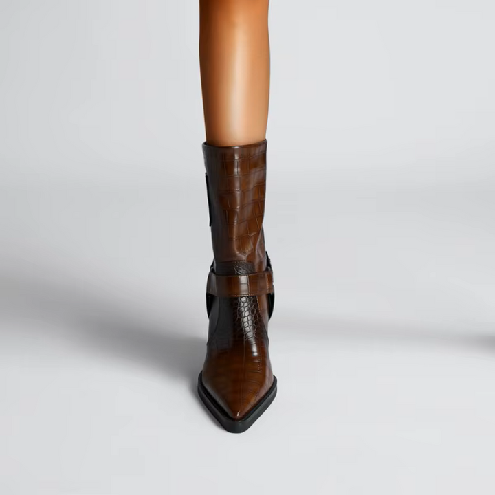 Westline Buckle Ankle Boots - London Lake