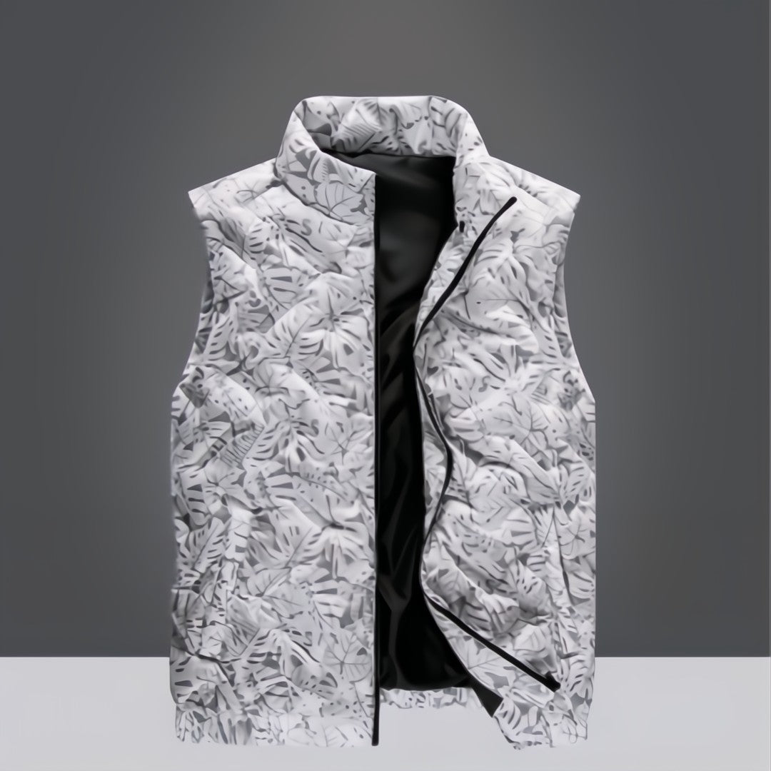 Drift Field Chevron Quilted Vest - London Lake