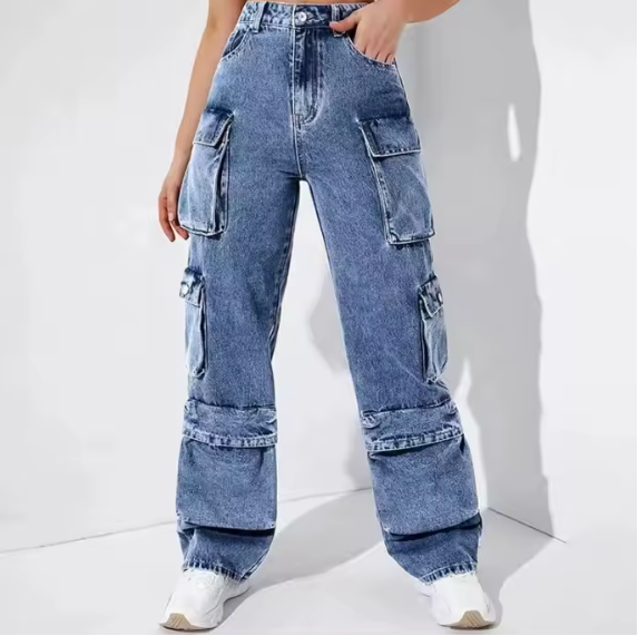 Rogue Cargo Denim Jeans - London Lake