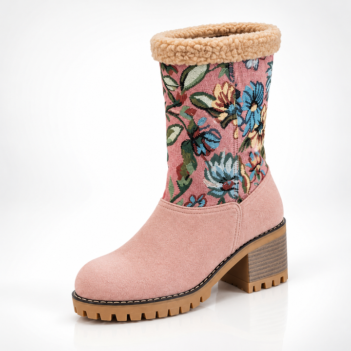 Amelia Floral Cuff Boots