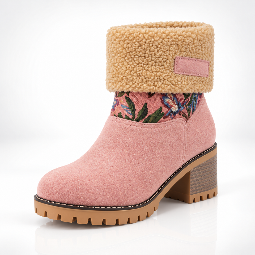 Amelia Floral Cuff Boots