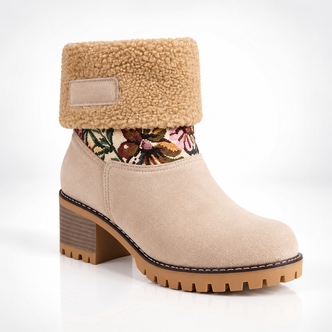 Amelia Floral Cuff Boots
