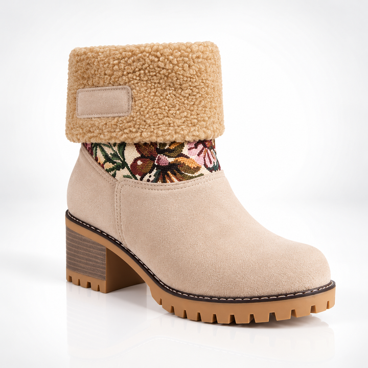 Amelia Floral Cuff Boots