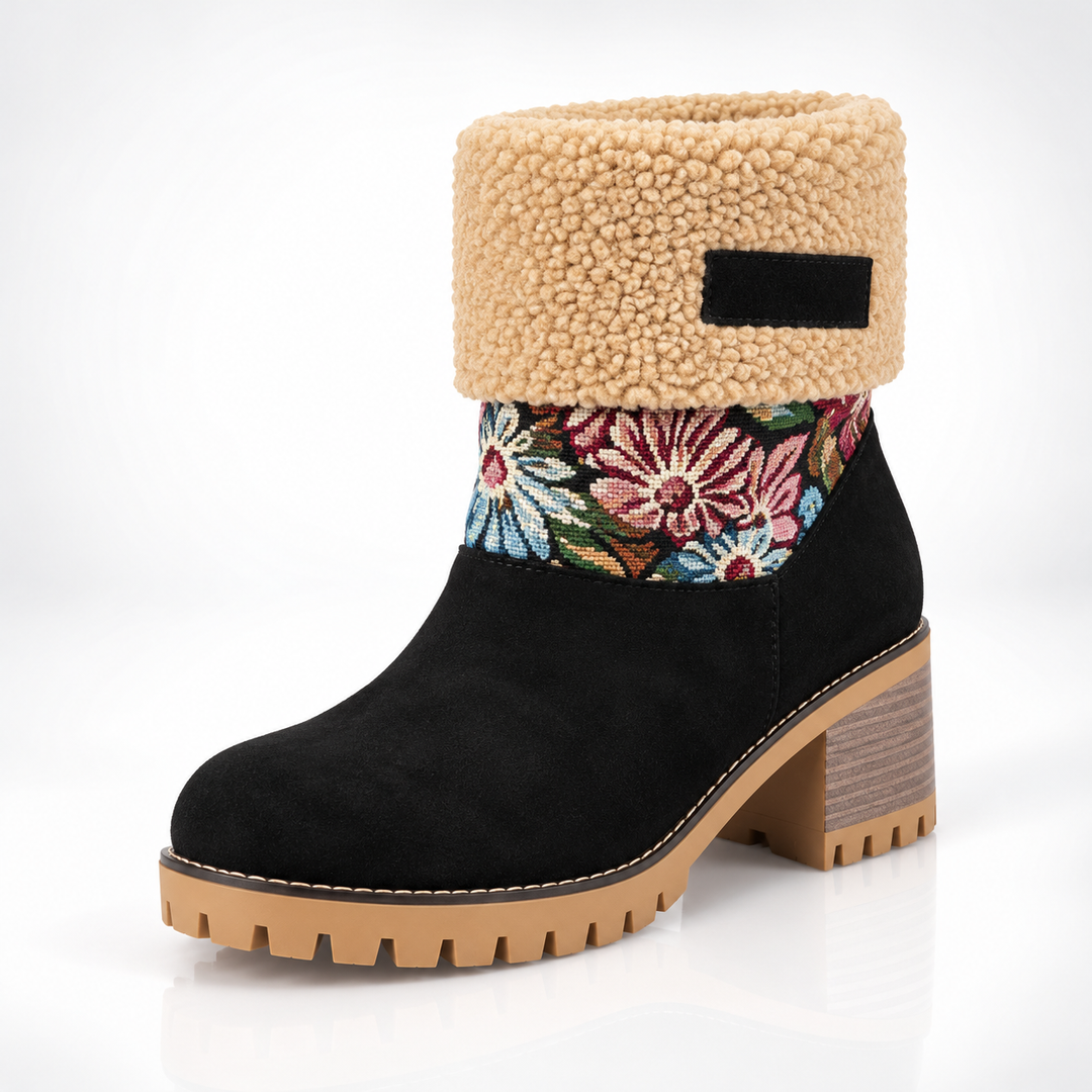 Amelia Floral Cuff Boots