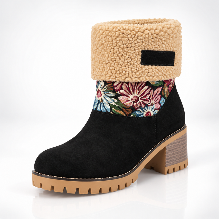 Amelia Floral Cuff Boots