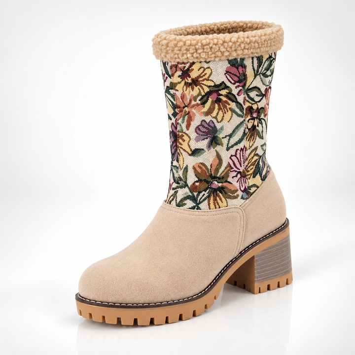 Amelia Floral Cuff Boots