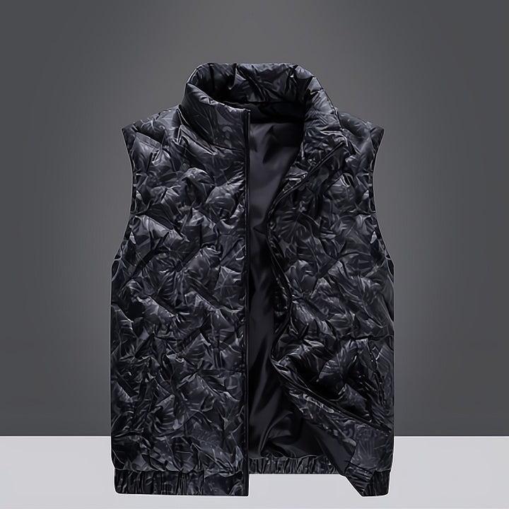 Drift Field Chevron Quilted Vest - London Lake