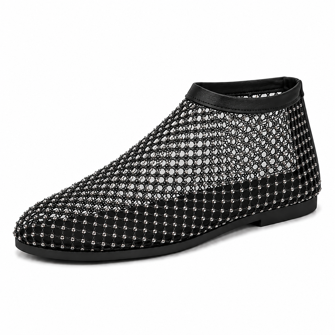 Vanessa Crystal Mesh Flats