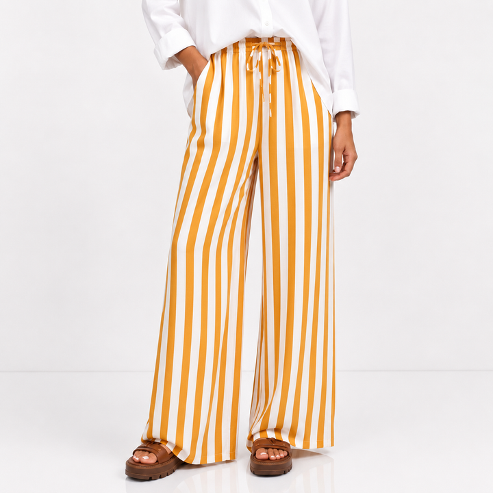 Cabana Stripe Wide-Leg Pants