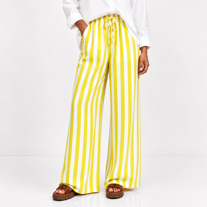 Cabana Stripe Wide-Leg Pants