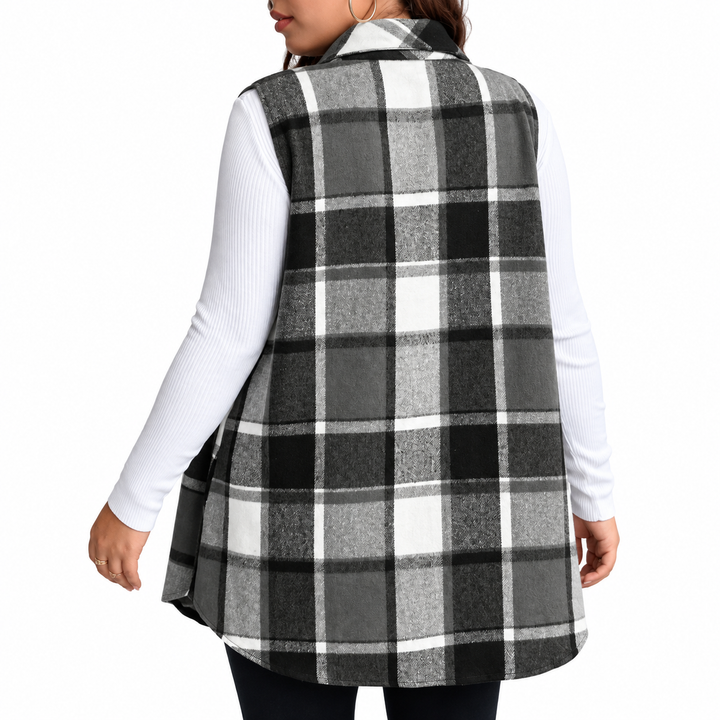 Evelyn Plaid Vest