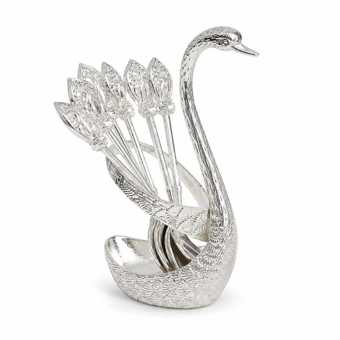 Regal Feather Swan Spoon Set