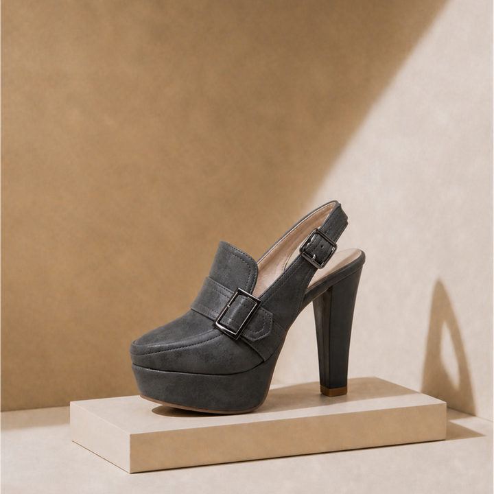 Geneva Buckle Heels - London Lake
