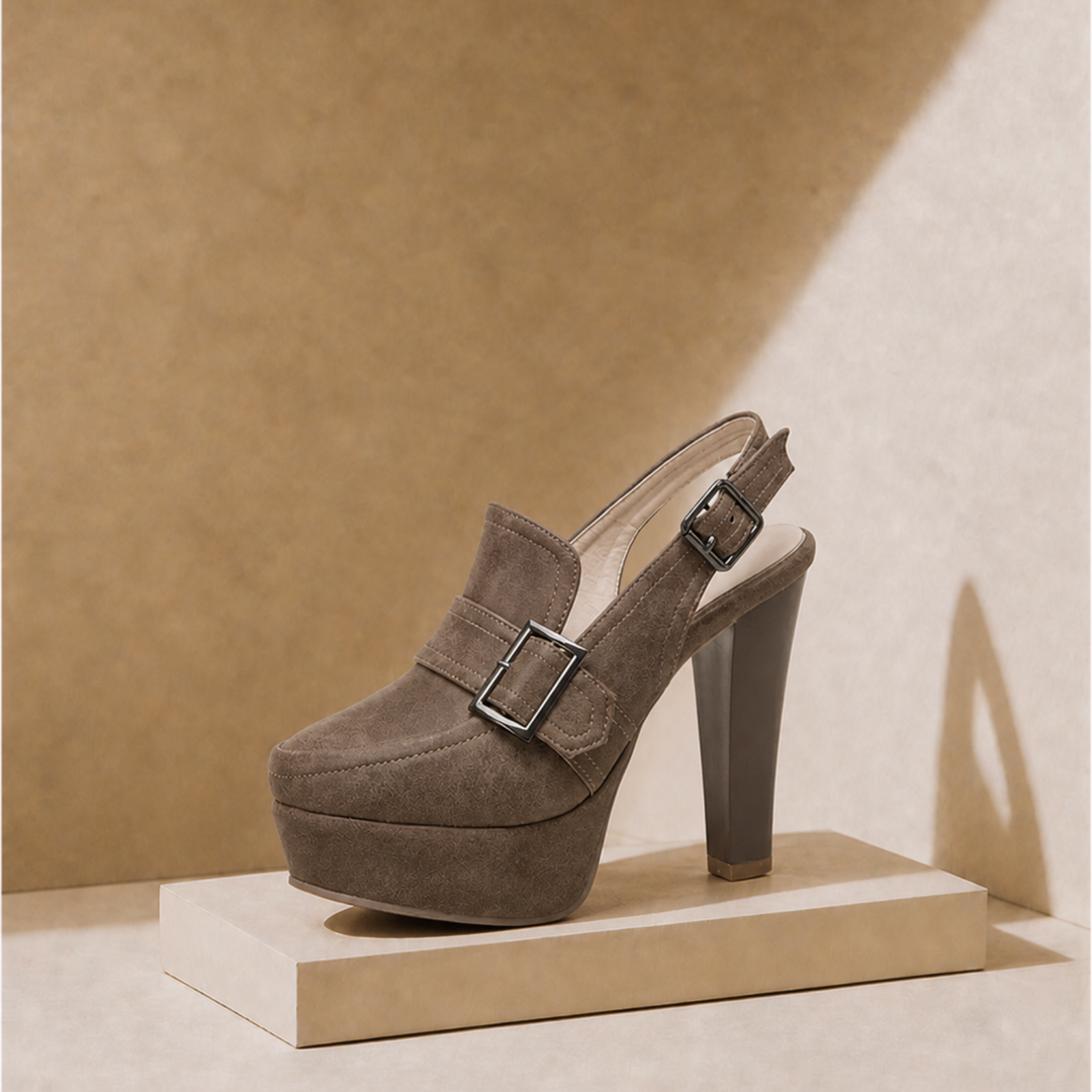 Geneva Buckle Heels - London Lake