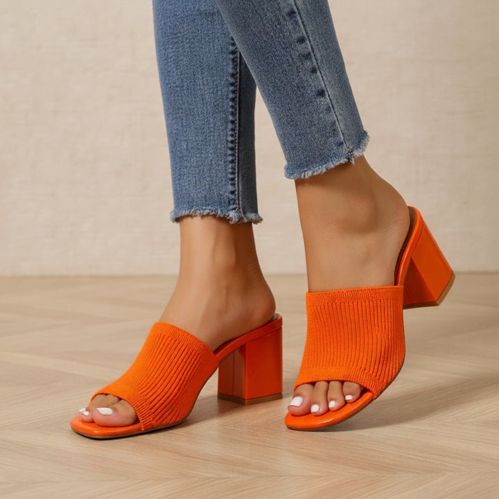 Helena Block Heel Sandals - London Lake