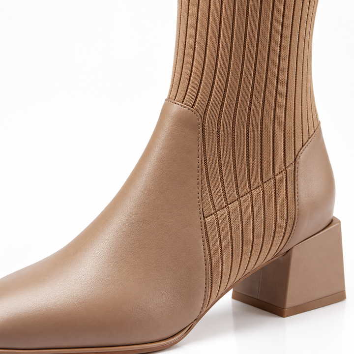 Julie Ribbed Knee-High Boots