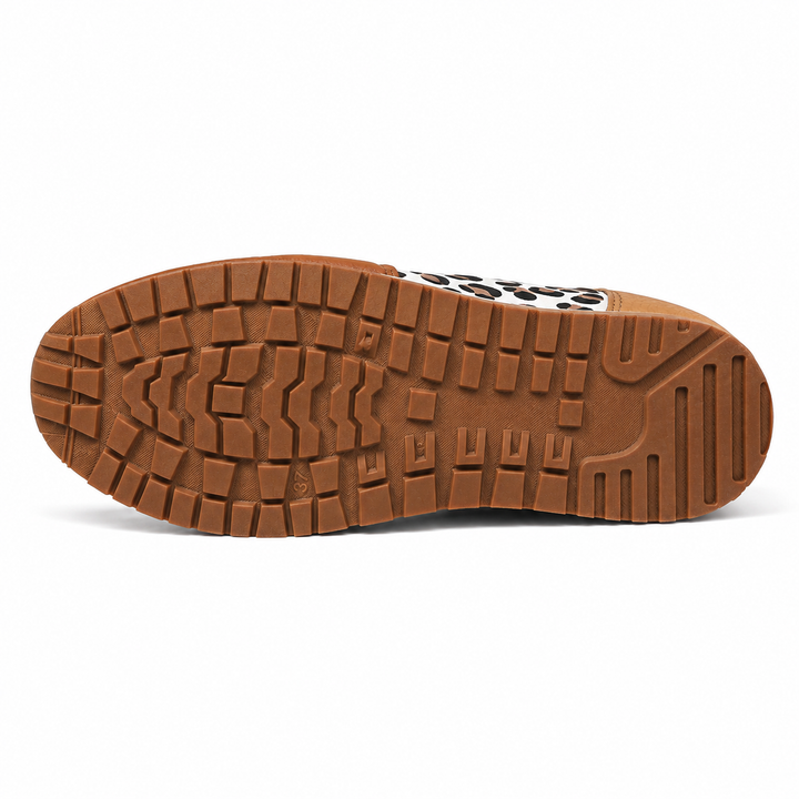 Leopard Print Leather Sneakers