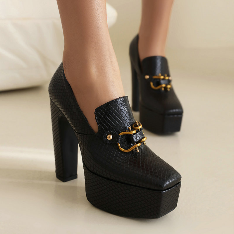Milano Bit Platform Heels - London Lake