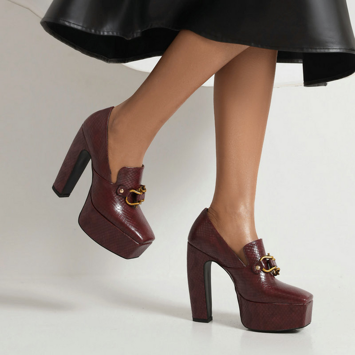 Milano Bit Platform Heels - London Lake
