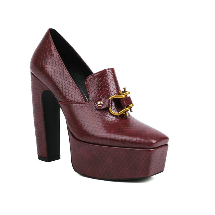 Milano Bit Platform Heels - London Lake