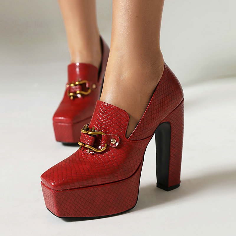 Milano Bit Platform Heels - London Lake