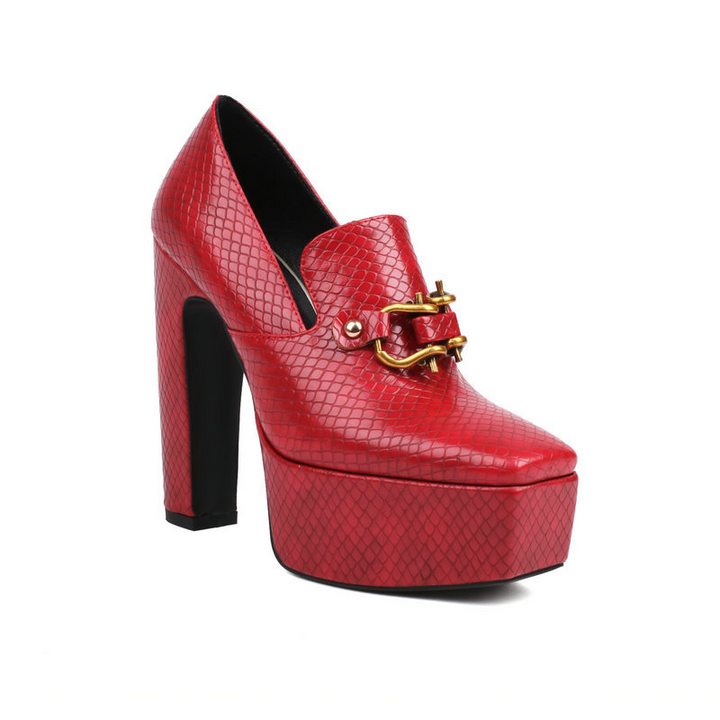 Milano Bit Platform Heels - London Lake