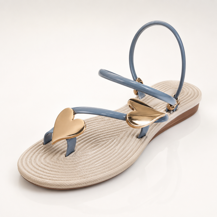 Gold Heart Sandals