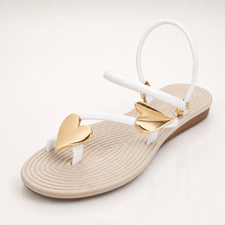 Gold Heart Sandals