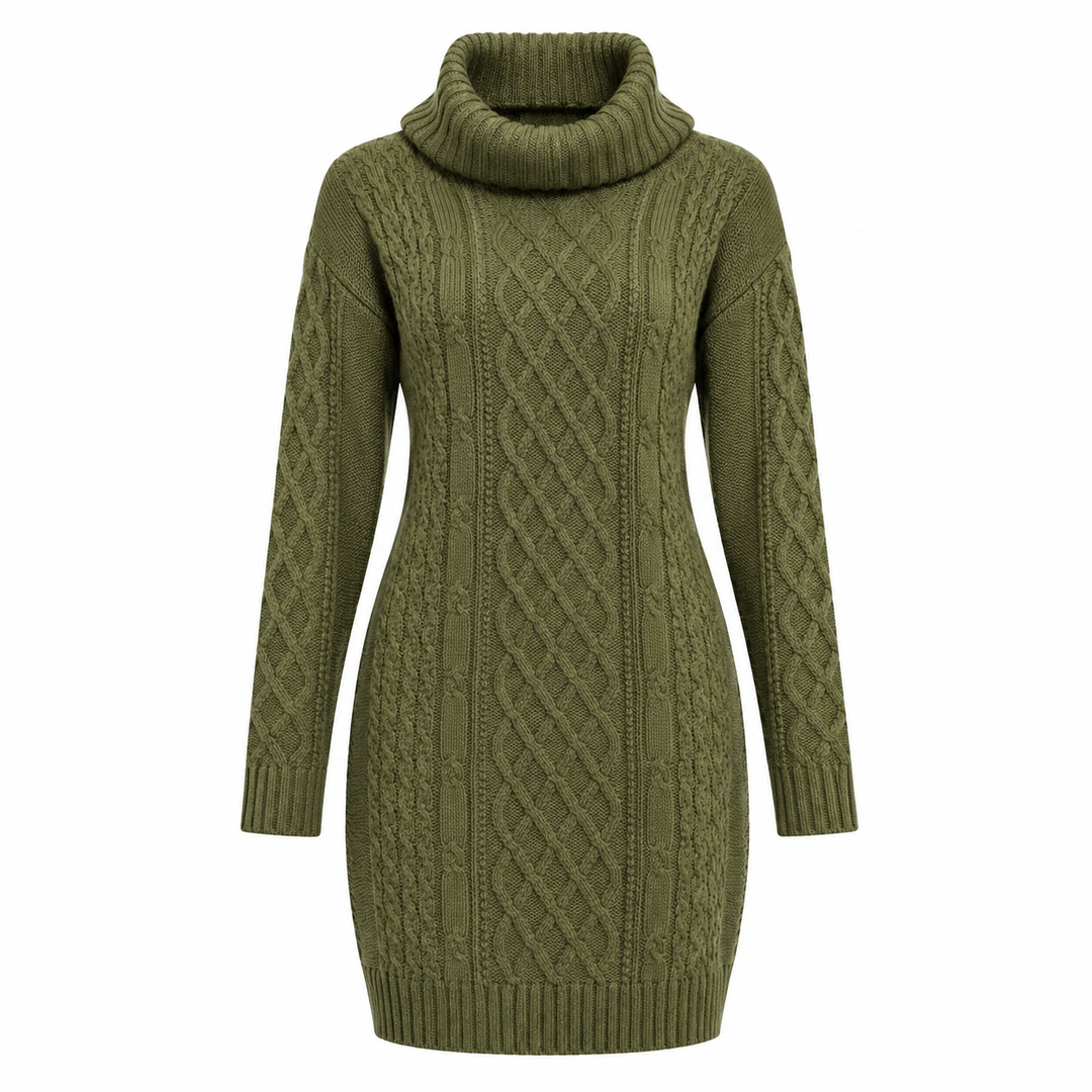 Samantha Cable Knit Sweater Dress