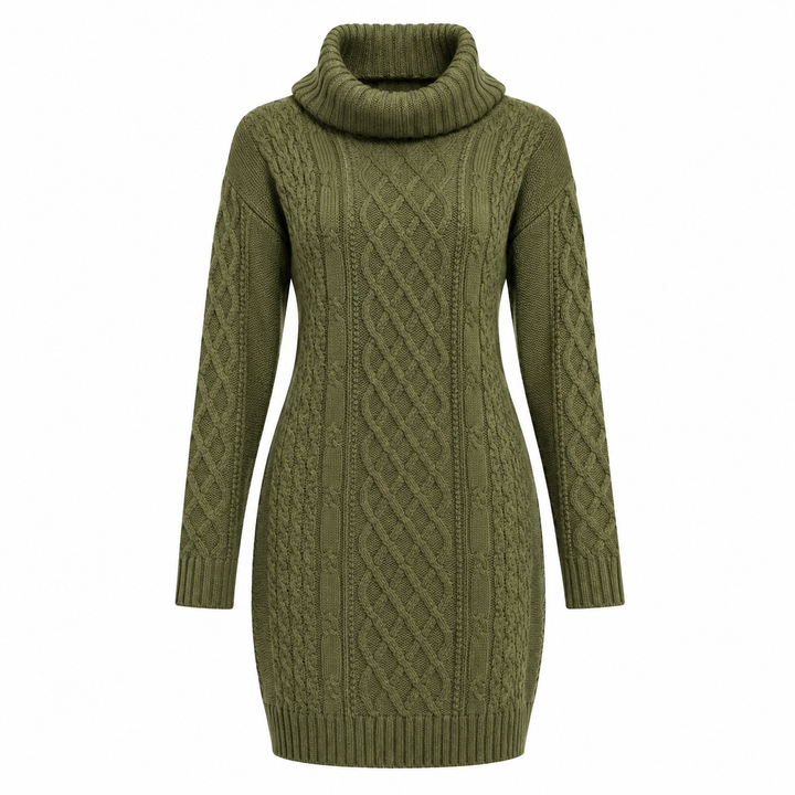 Samantha Cable Knit Sweater Dress