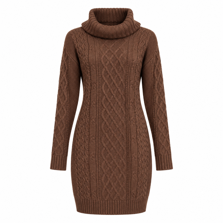 Samantha Cable Knit Sweater Dress