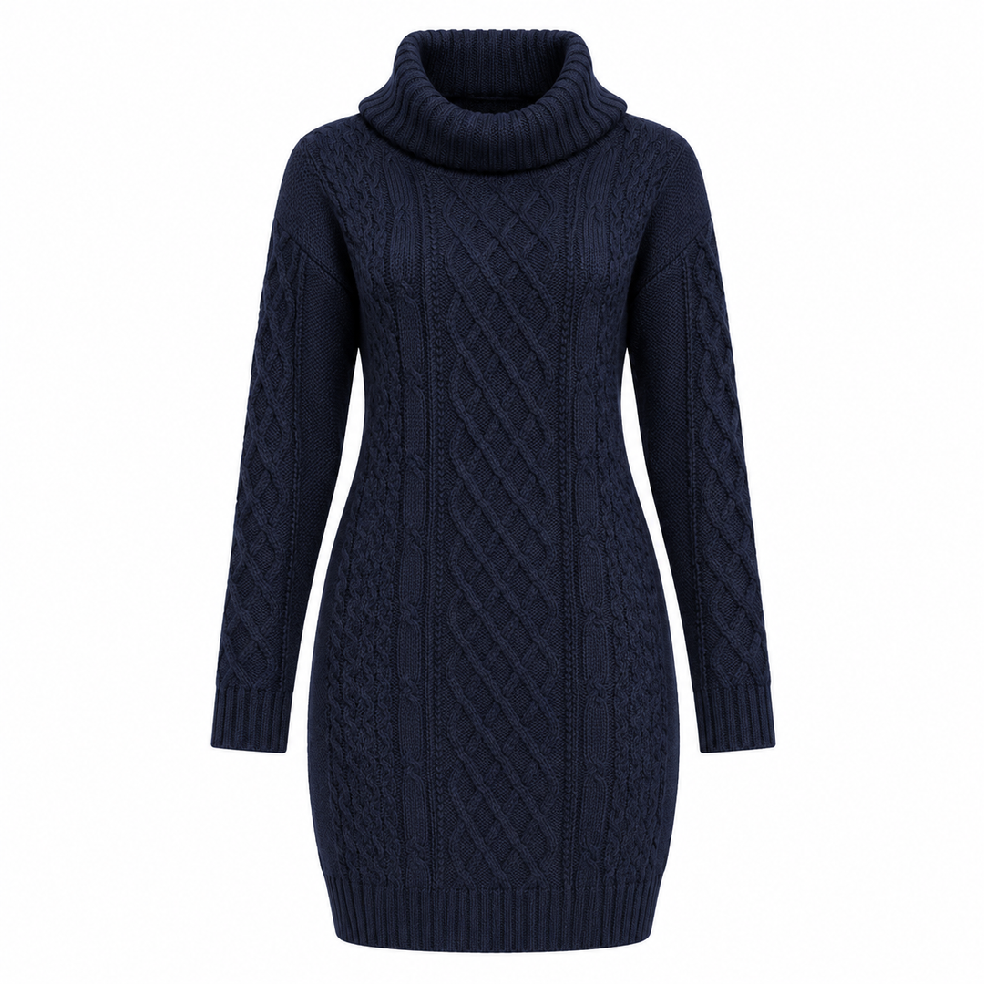 Samantha Cable Knit Sweater Dress