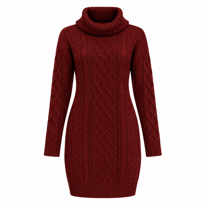 Samantha Cable Knit Sweater Dress