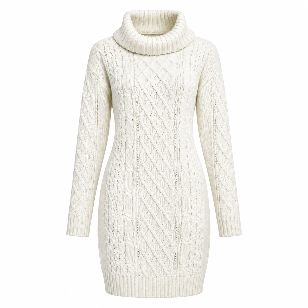 Samantha Cable Knit Sweater Dress