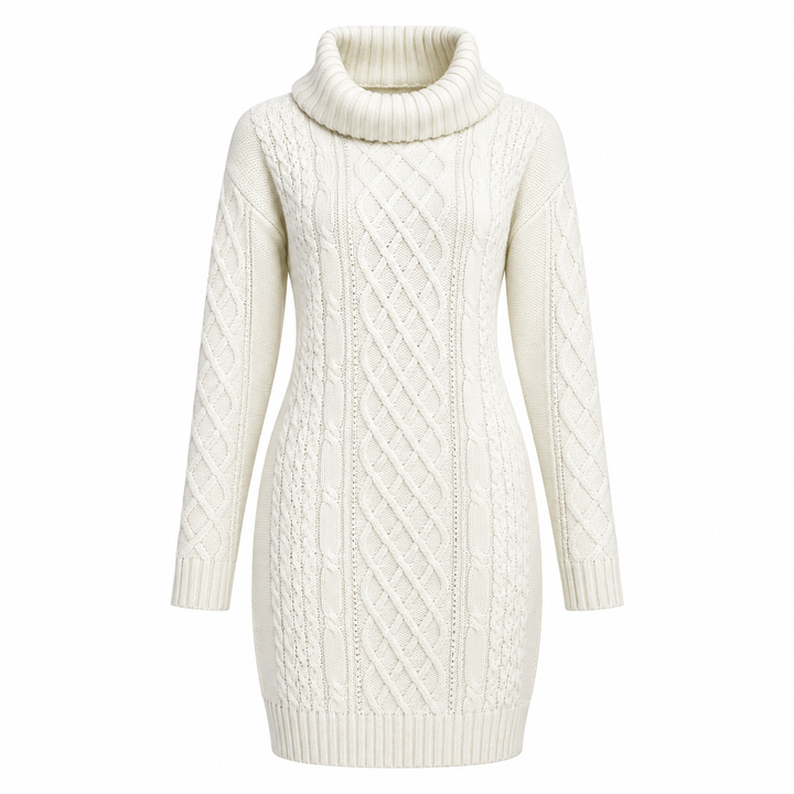 Samantha Cable Knit Sweater Dress