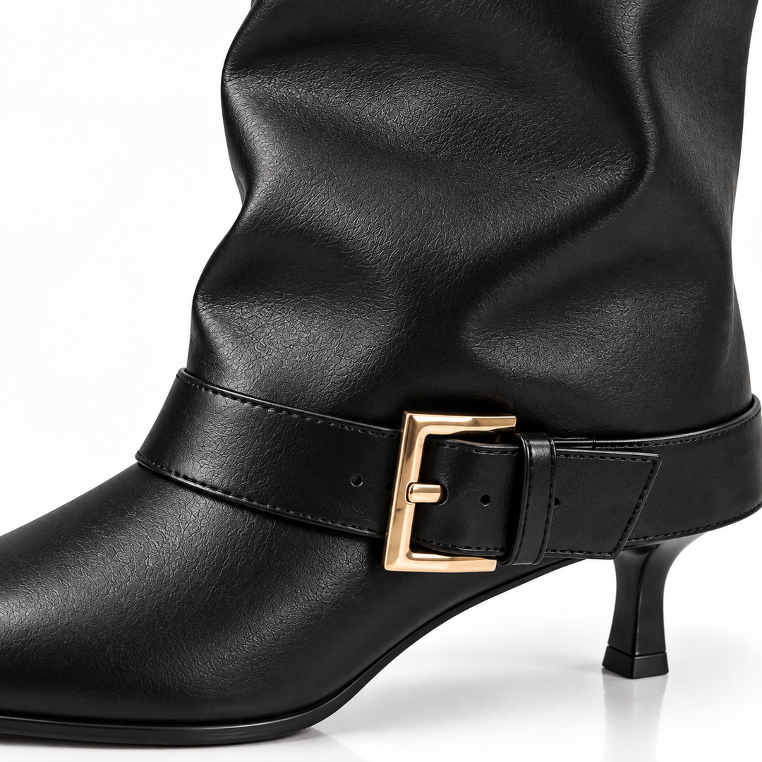 Kelly Buckled Knee-High Boots