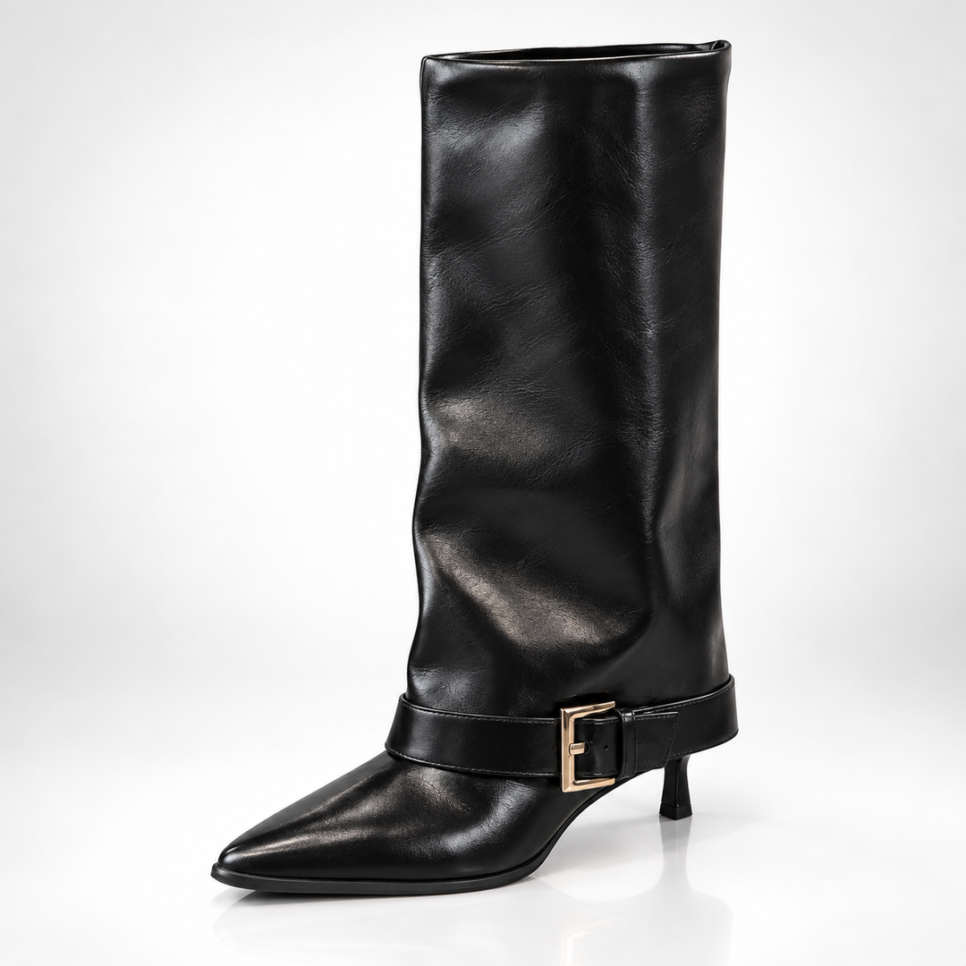Kelly Buckled Knee-High Boots