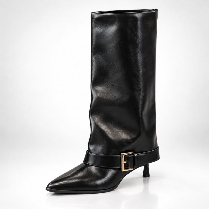 Kelly Buckled Knee-High Boots