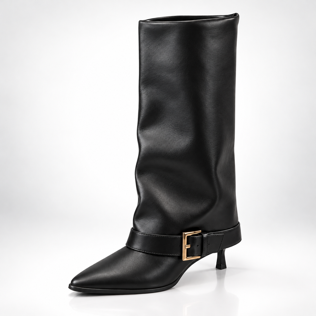 Kelly Buckled Knee-High Boots