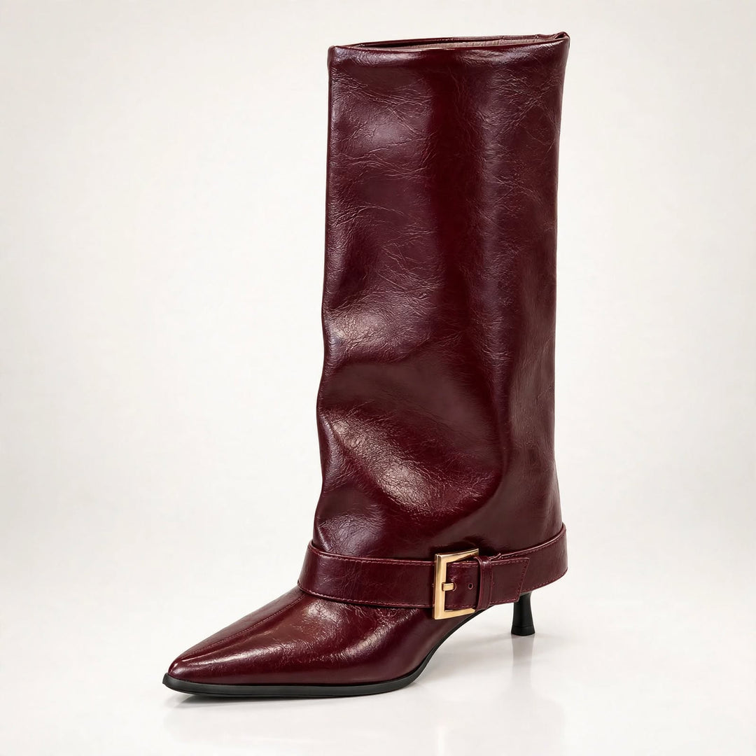 Kelly Buckled Knee-High Boots